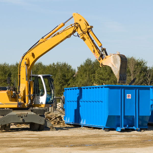 what size residential dumpster rentals are available in Newcomb MD